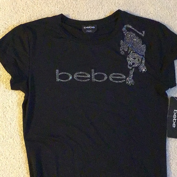 SOLD- Bebe Logo Black Tee - NWT - Picture 11 of 12